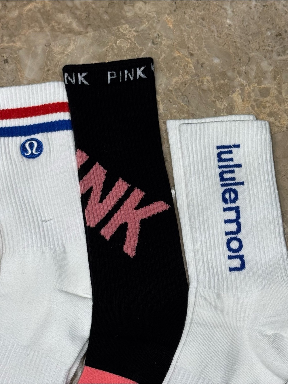 New Women’s Lululemon Athletica Socks and Pink sock set
3 pairs Size Medium - Picture 4 of 5